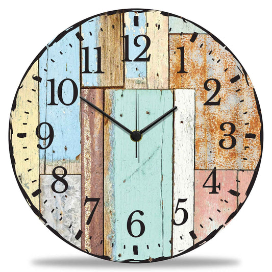 Wanduhr aus Holz Luv Vintage - UV Druck