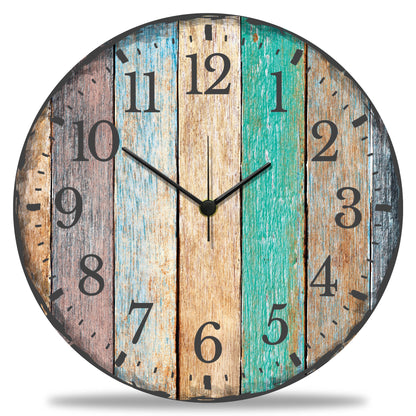 Wanduhr aus Holz Vintage Summer - mit UV Druck