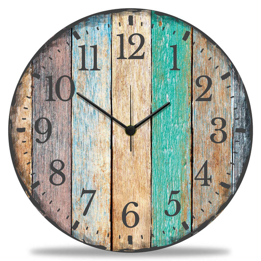 Wanduhr aus Holz Vintage Summer - mit UV Druck