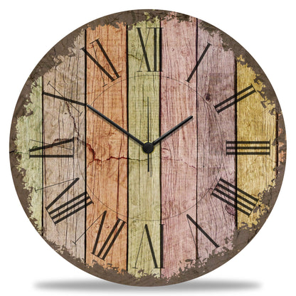 Wanduhr aus Holz Wood Cocktail - mit UV Druck