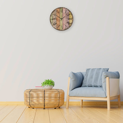 Wanduhr aus Holz Wood Cocktail - mit UV Druck