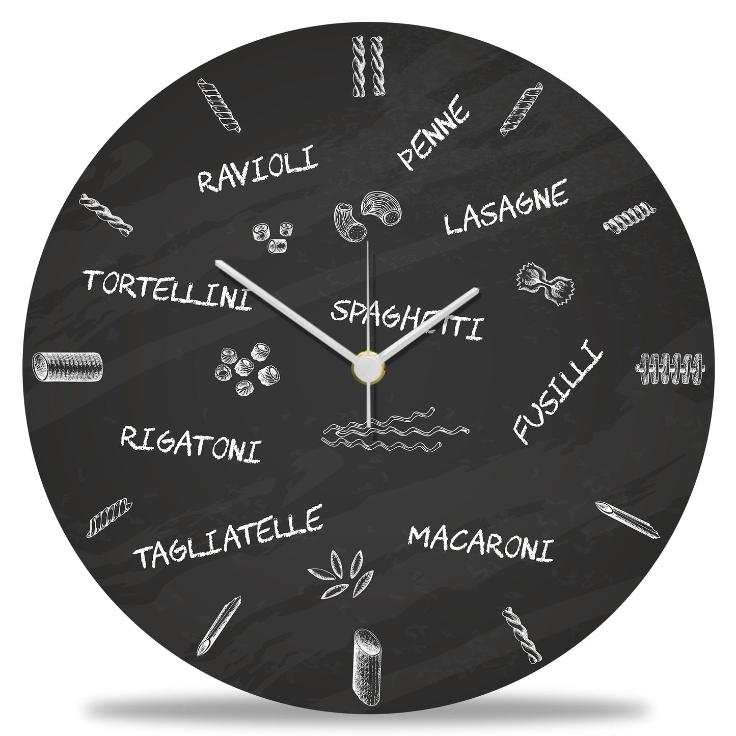 Wanduhr aus Holz Pastalover - mit UV Druck