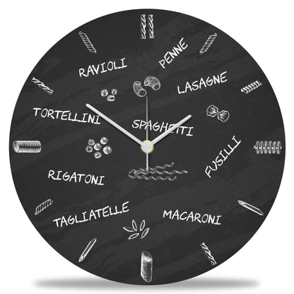 Wanduhr aus Holz Pastalover - mit UV Druck