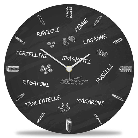 Wanduhr aus Holz Pastalover - mit UV Druck