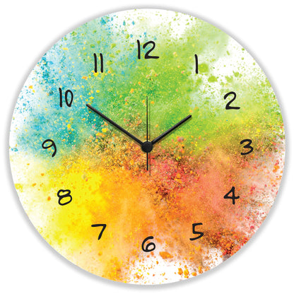 Wanduhr aus Holz Splash Love - mit UV Druck