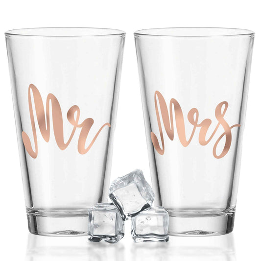 Leonardo Wassergläser im Set mit UV-Druck "Mr. & Mrs."