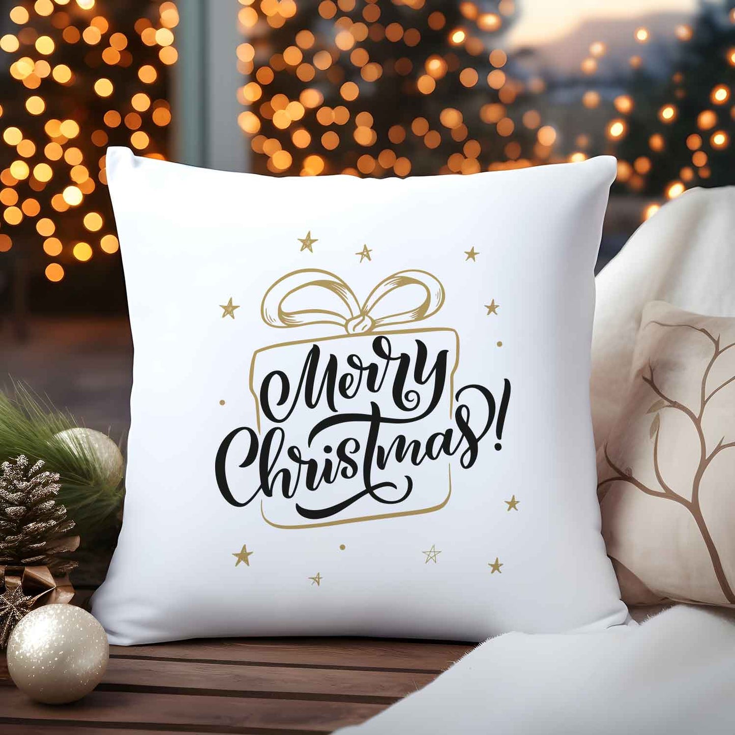 Kissen mit Weihnachtsmotiv - Weihnachtsgeschenk  - Weihnachtsdeko - Geschenk für Frauen & Männer
