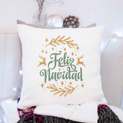 Kissen mit Weihnachtsmotiv - Feliz Navidad  - Weihnachtsdeko - Geschenk für Frauen & Männer