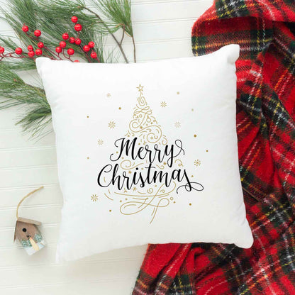 Bedrucktes Kissen mit Motiv im Weihnachtsbaum Design