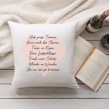 Kissen mit Spruch Traumsprüche