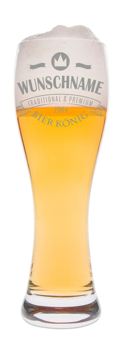 Leonardo Weizenglas mit Gravur "Bierkönig"