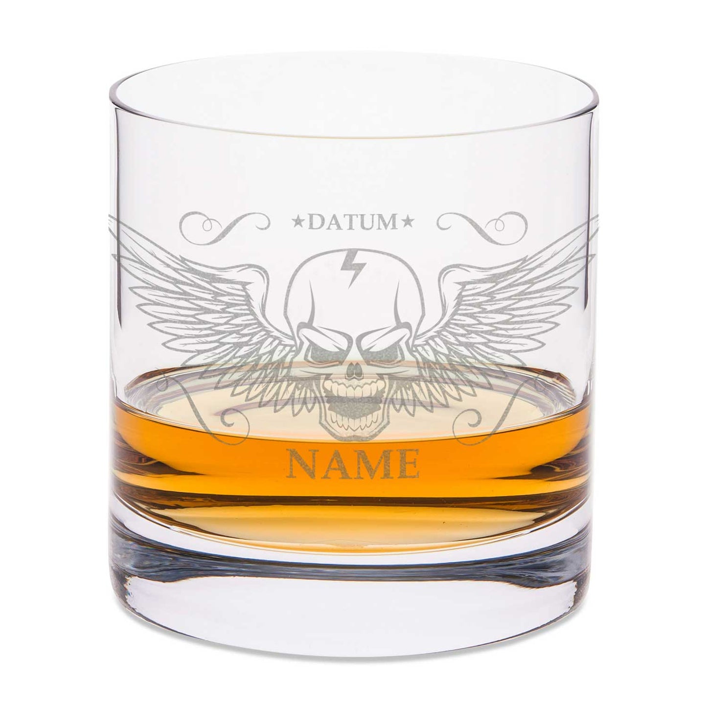 Leonardo Whiskyglas mit Gravur "Totenkopf"