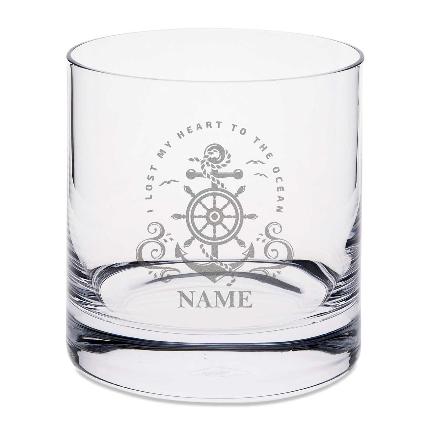 Leonardo Whiskygläser mit Gravur - "Heart to the ocean" im Set mit 0,5l Karaffe