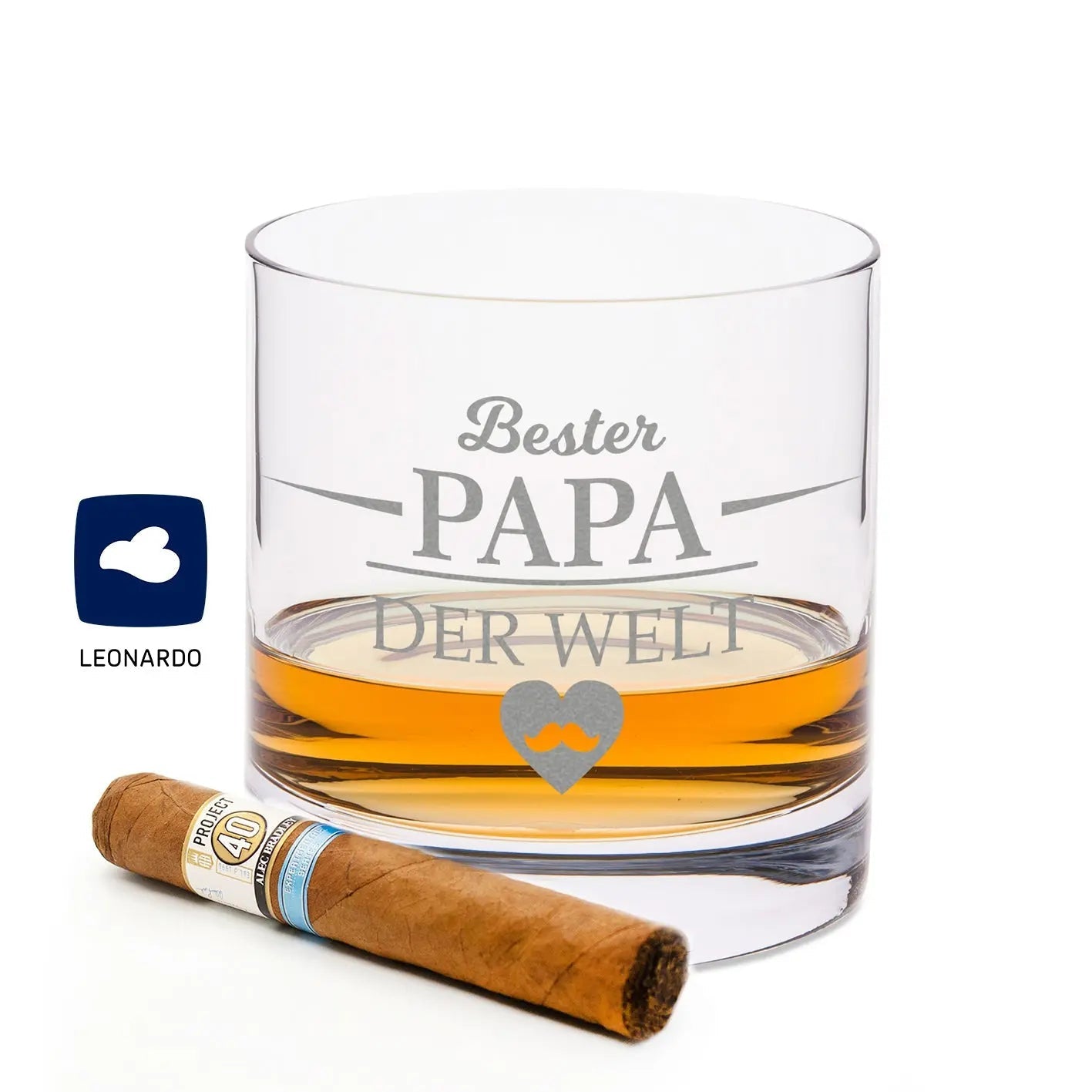 Leonardo Whiskyglas mit Gravur "Bester Papa der Welt"