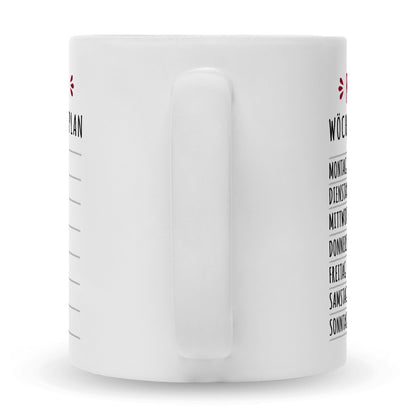 Bedruckte Tasse mit Spruch Ruhestand Plan