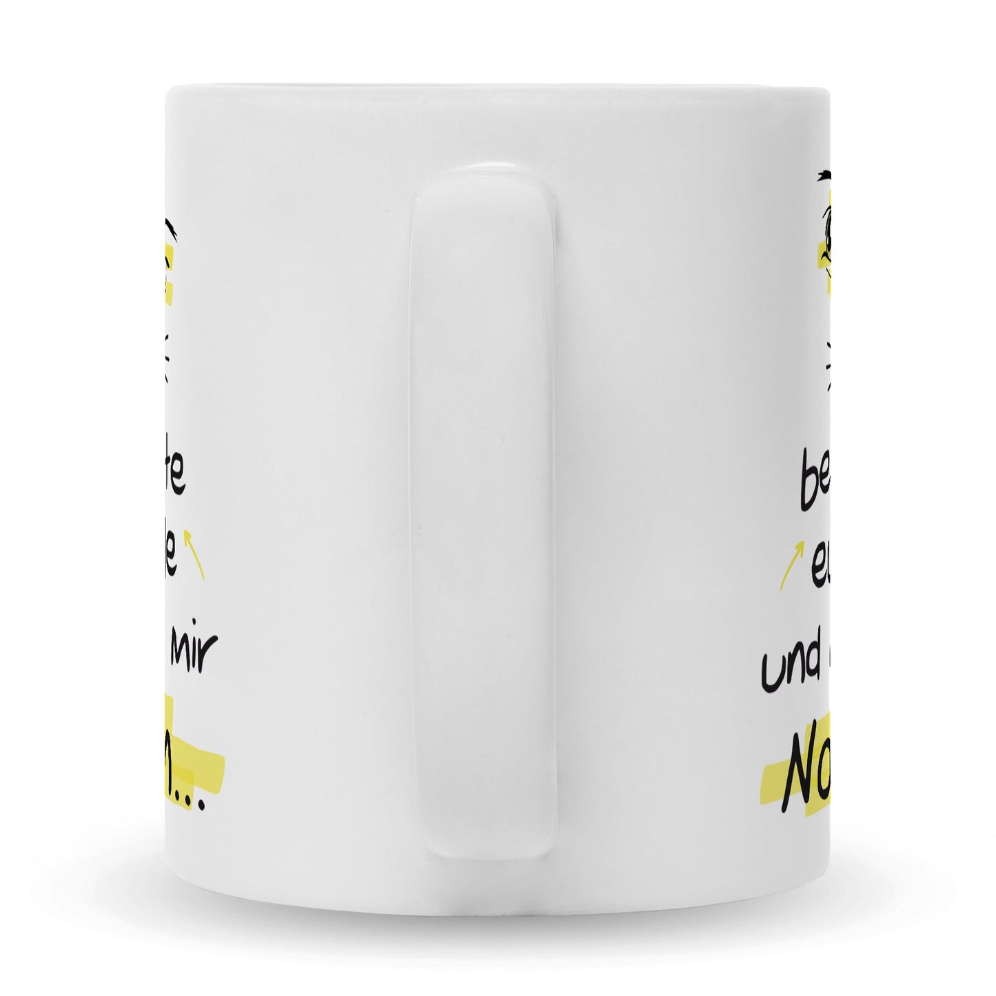 Bedruckte Tasse mit Spruch Ich beobachte euch alle