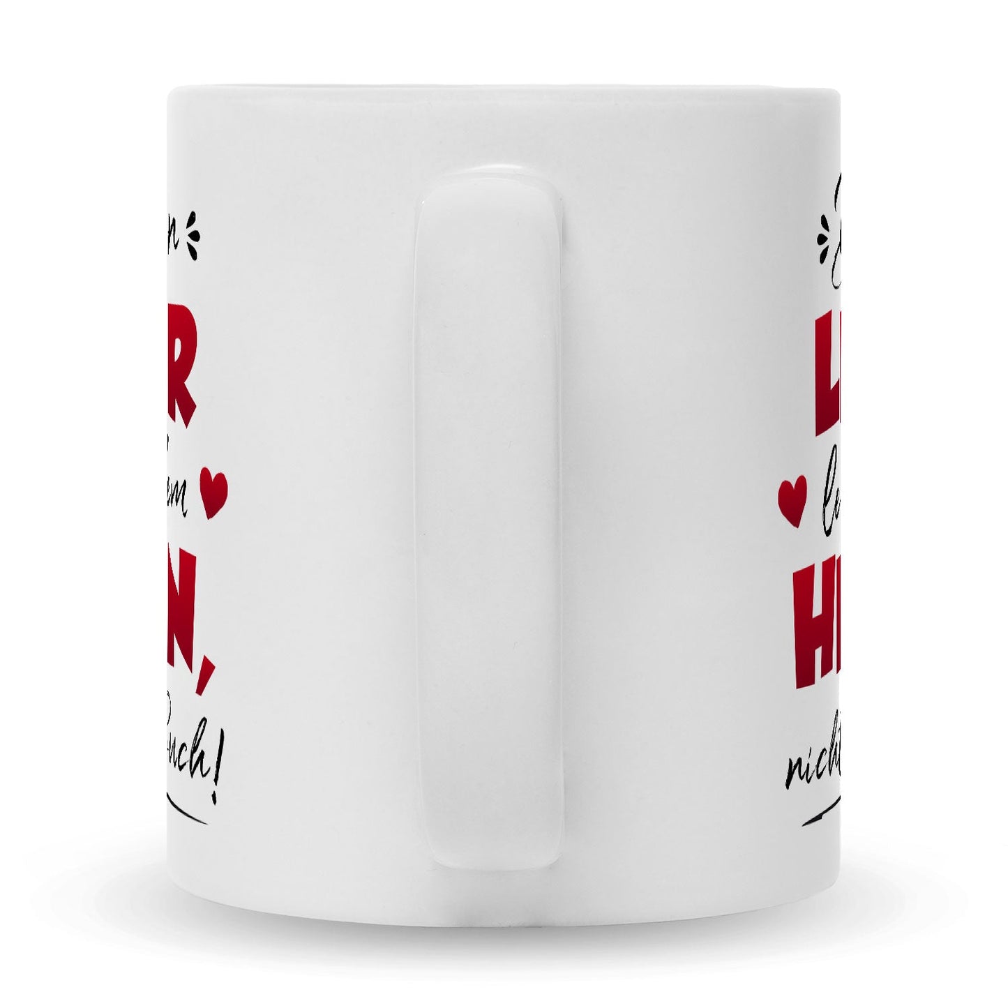 Bedruckte Tasse mit Spruch Die besten Lehrer lehren aus dem Herzen