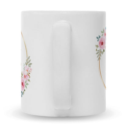 Bedruckte Tasse mit Spruch Rosenhochzeit
