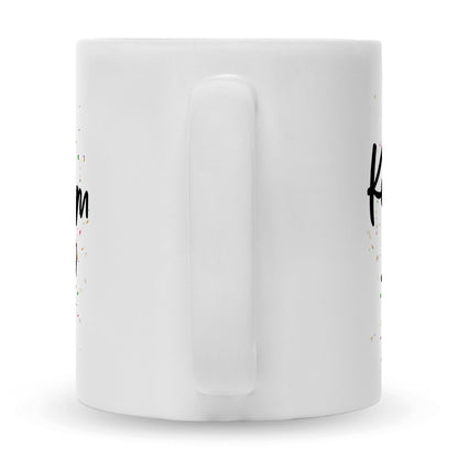 Bedruckte Tasse mit Spruch Konfetti im Herzen