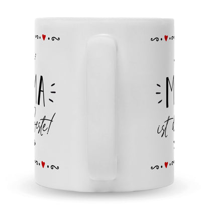 Bedruckte Tasse mit Spruch Mama ist die Beste!