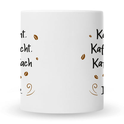 Bedruckte Tasse mit Spruch Kaffee redet nicht