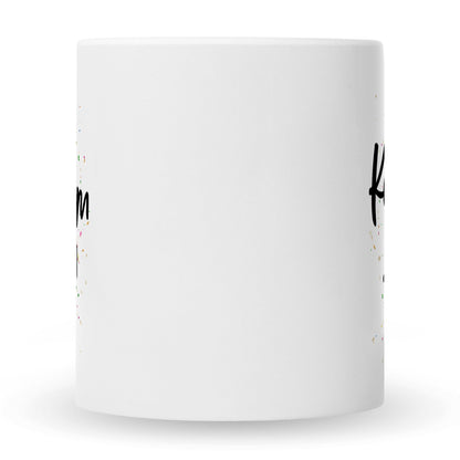 Bedruckte Tasse mit Spruch Konfetti im Herzen