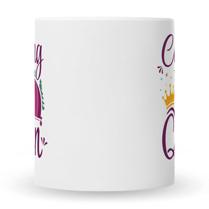 Bedruckte Tasse mit Spruch Camping Queen