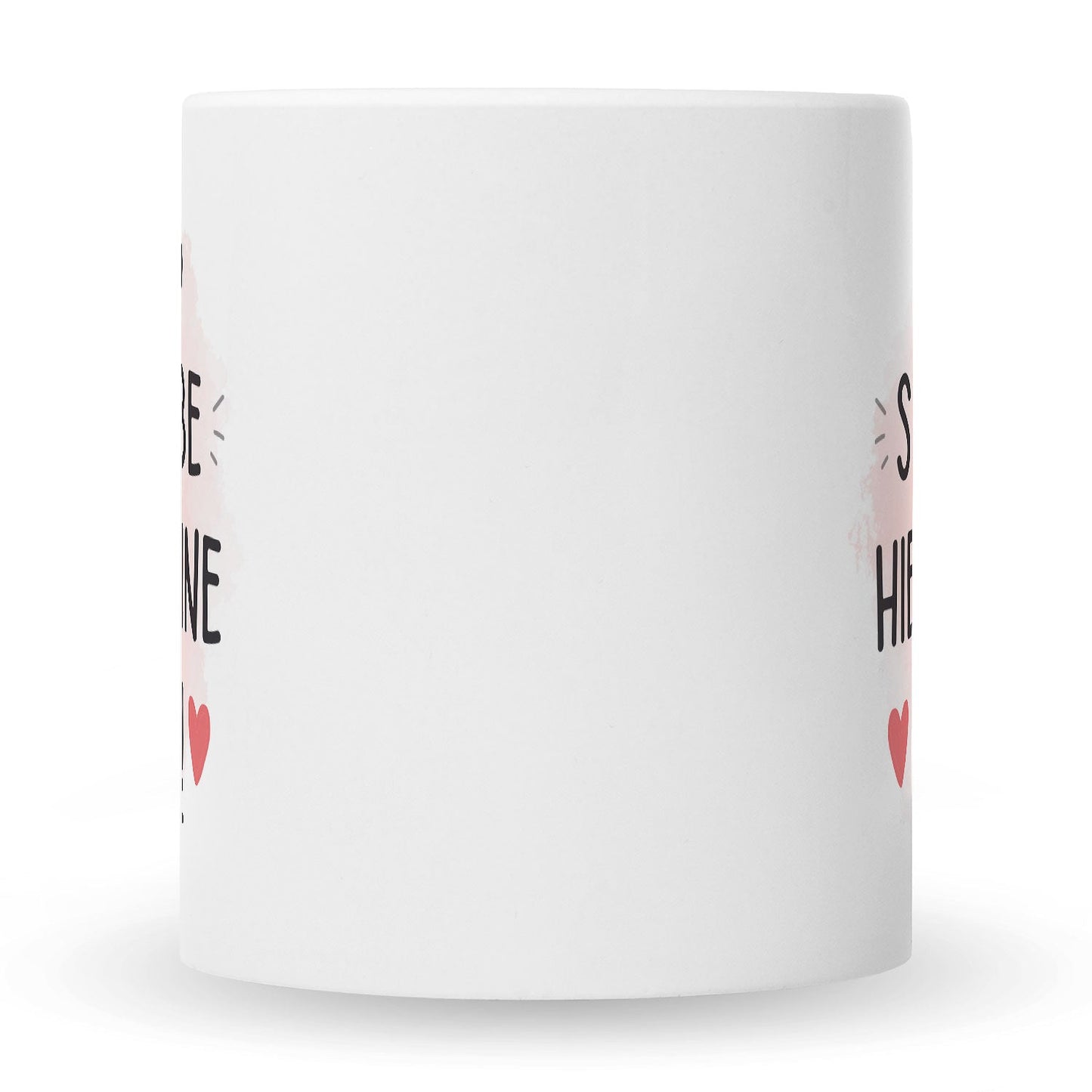 Bedruckte Tasse mit Spruch Wird scheiße ohne dich