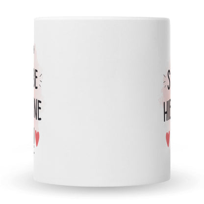 Bedruckte Tasse mit Spruch Wird scheiße ohne dich