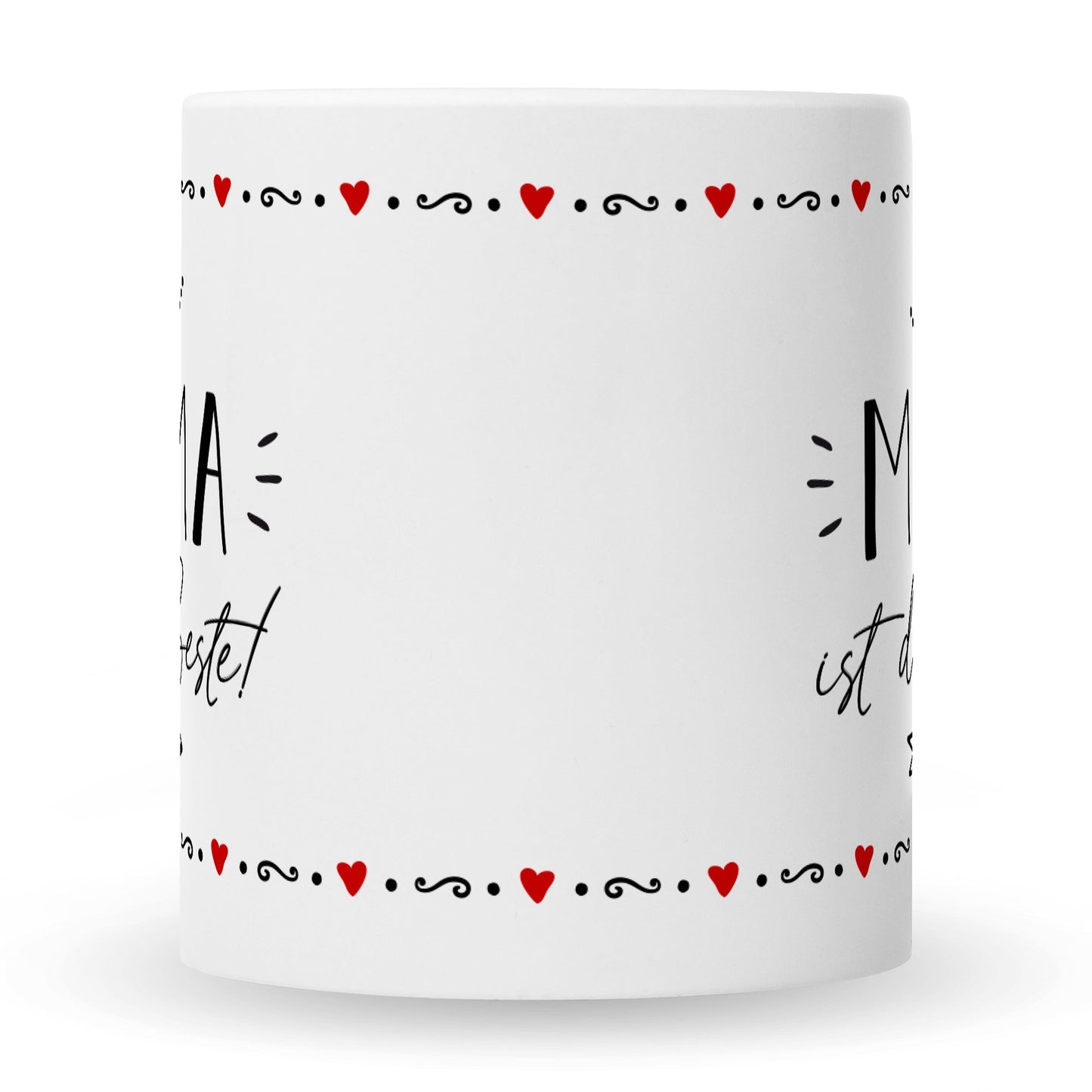 Bedruckte Tasse mit Spruch Mama ist die Beste!