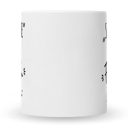 Bedruckte Tasse mit Spruch Das Fick dich im Büro
