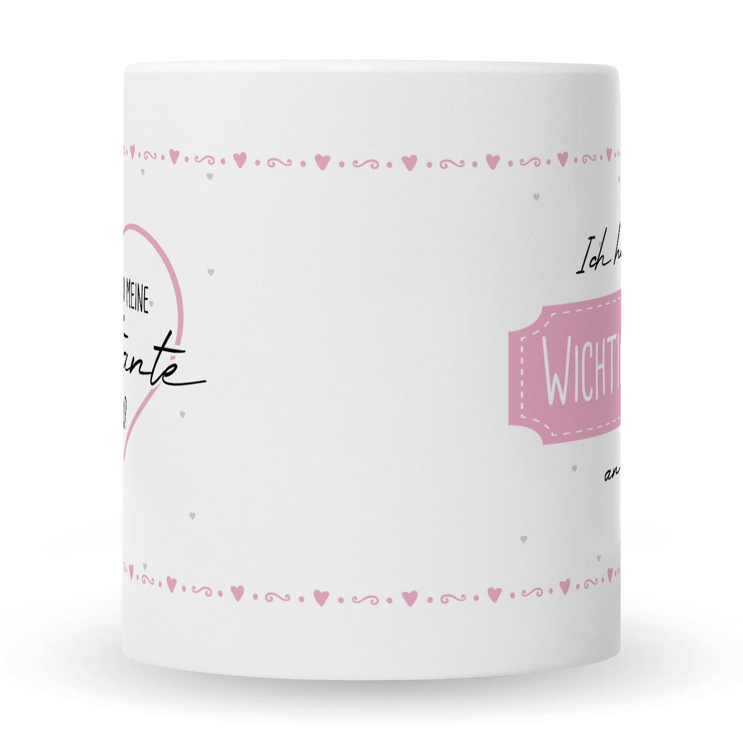 Bedruckte Tasse mit Spruch Ich habe eine wichtige Frage an dich! Patentante/Patenonkel