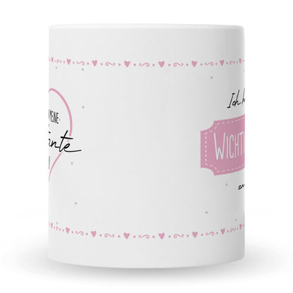 Bedruckte Tasse mit Spruch Ich habe eine wichtige Frage an dich! Patentante/Patenonkel