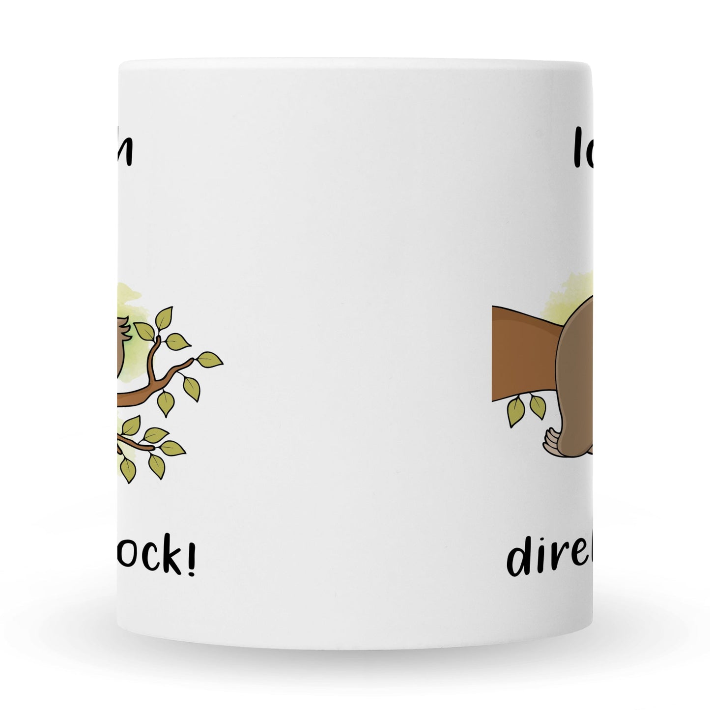Bedruckte Tasse mit Spruch Ich kam, sah und hatte direkt keinen Bock