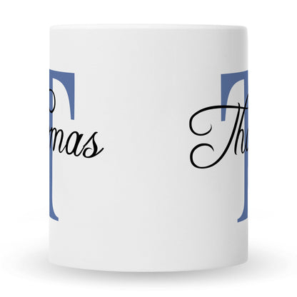 Bedruckte Tasse mit Initialen und Namen