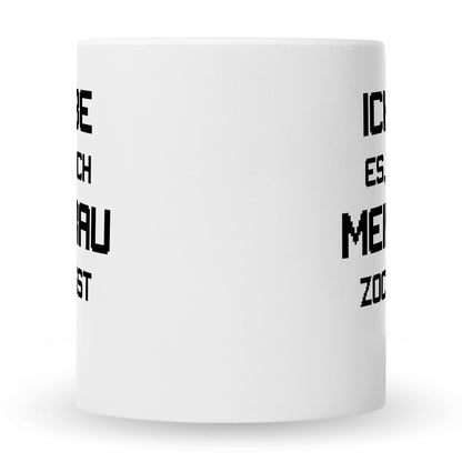 Bedruckte Tasse mit Spruch Ich liebe es wenn mich meine Frau zocken lässt