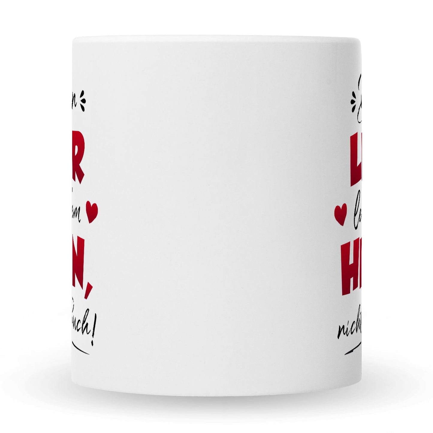 Bedruckte Tasse mit Spruch Die besten Lehrer lehren aus dem Herzen