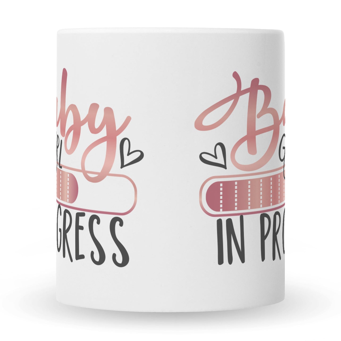 Bedruckte Tasse mit Spruch Baby in Progress