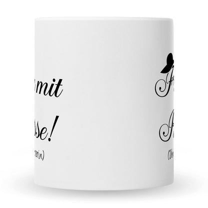 Bedruckte Tasse mit Spruch Frau mit Klasse