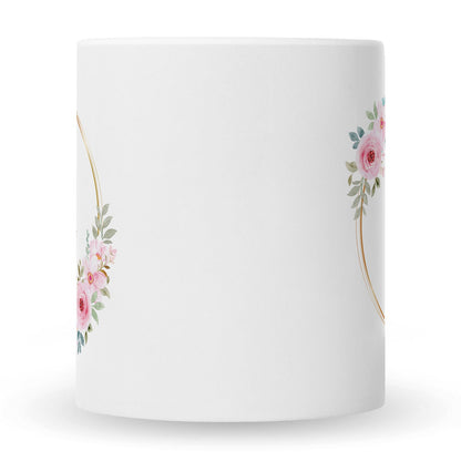 Bedruckte Tasse mit Spruch Rosenhochzeit
