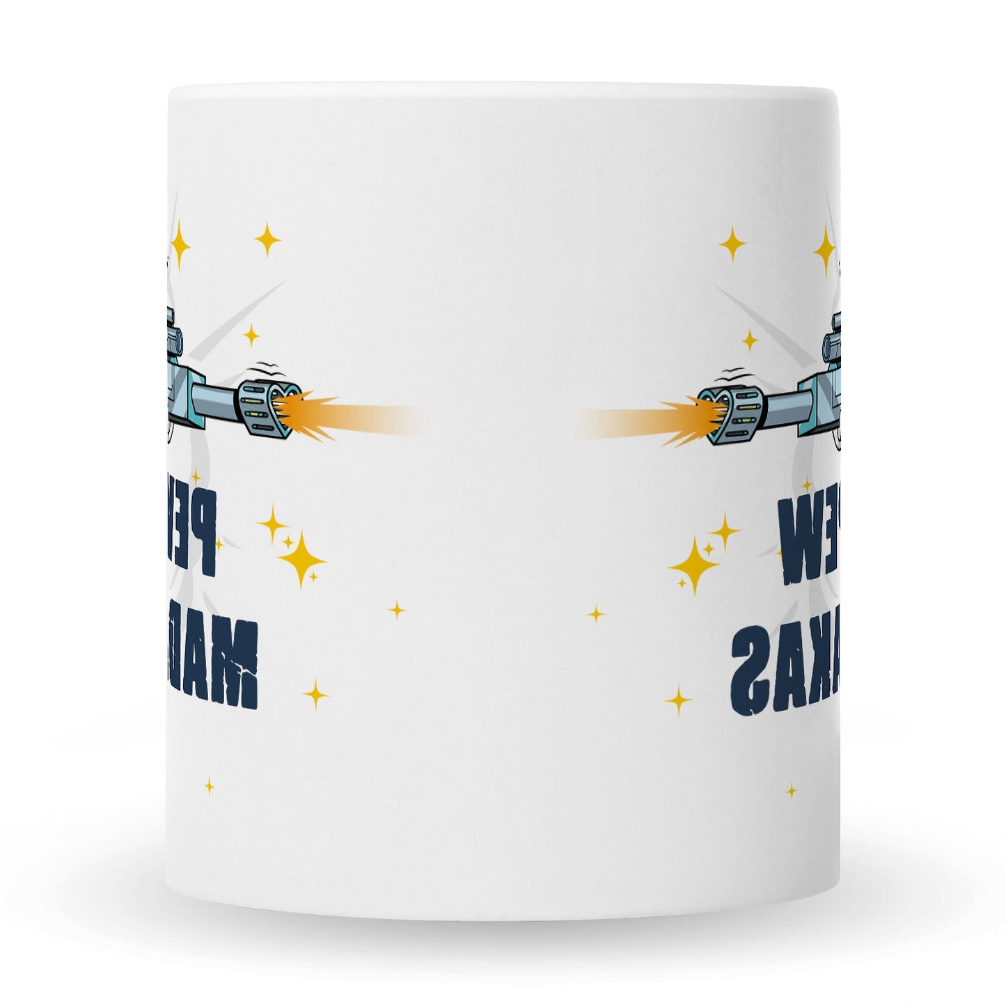 Bedruckte Tasse mit Spruch Pew Pew Madafakas