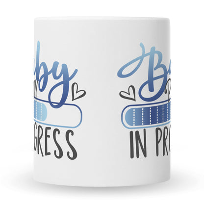 Bedruckte Tasse mit Spruch Baby in Progress