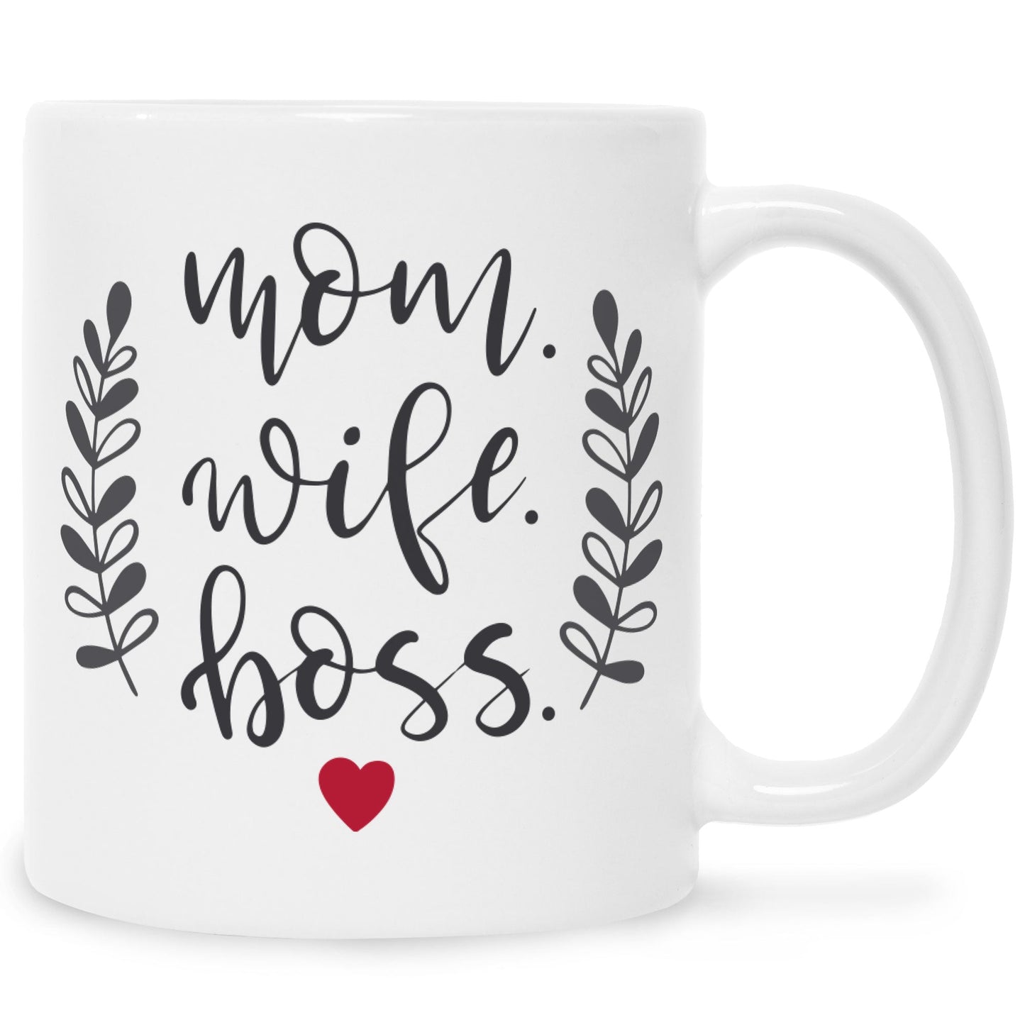 Bedruckte Tasse mit Spruch Mom Wife Boss