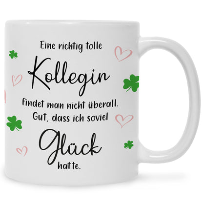 Bedruckte Tasse mit Spruch Tolle Kollegin