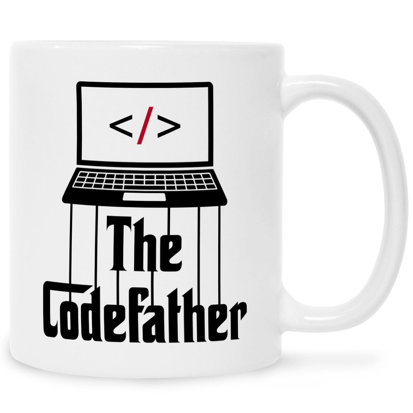 Bedruckte Tasse mit Spruch - The Codefather
