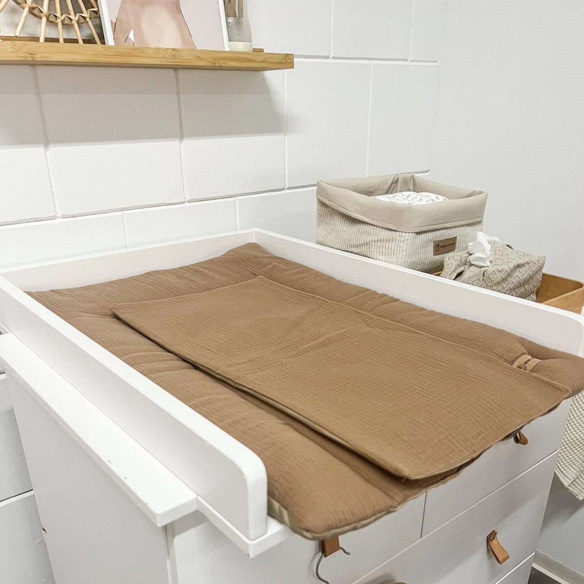 Wickelauflage Musselin – mit Unterlage, weich