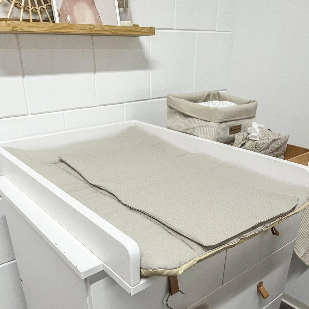 Wickelauflage Musselin – mit Unterlage, weich