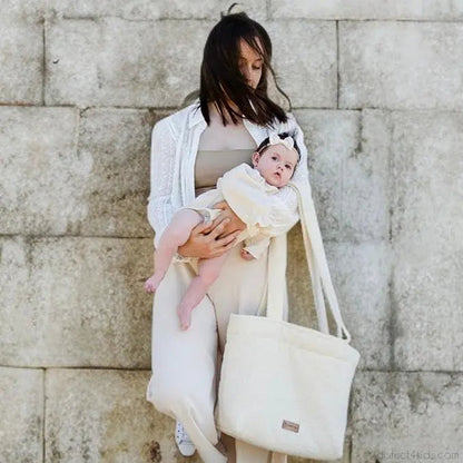 Wickeltasche Bouclé – für Kinderwagen