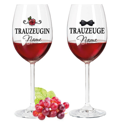 Leonardo Weinglas mit Gravur "Trauzeuge"