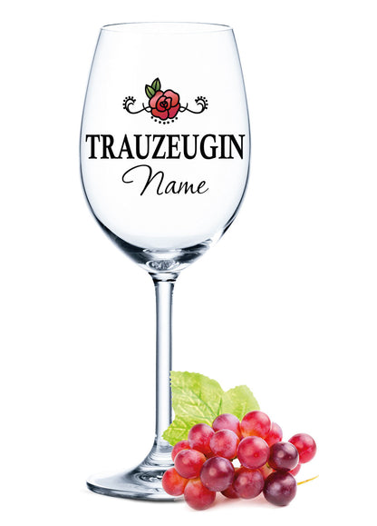 Leonardo Weinglas mit Gravur "Trauzeugin"
